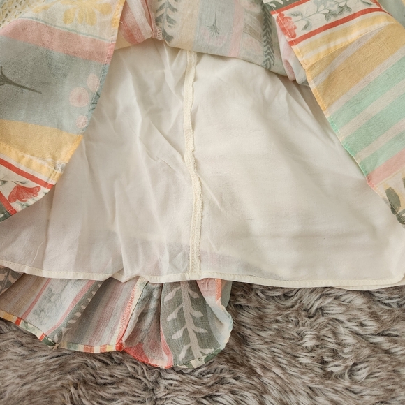 Free People Tova Maxi Dress Asymmetric Tie Strap in Multi‎ Combo Striped Medium - Picture 4 of 11